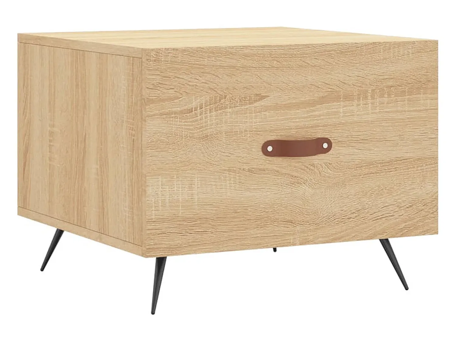 Best vidaxl Mesas de centro 2 pcs 50x50x40cm deriv. madeira carvalho sonoma Natural claro