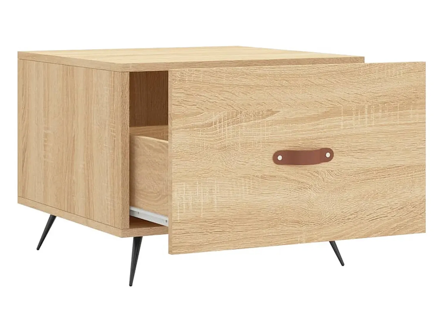 Best vidaxl Mesas de centro 2 pcs 50x50x40cm deriv. madeira carvalho sonoma Natural claro