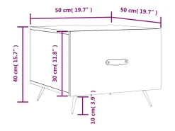 Best vidaxl Mesas de centro 2 pcs 50x50x40cm deriv. madeira carvalho sonoma Natural claro