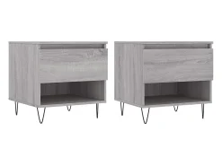 Best vidaxl Mesas de centro 2 pcs 50x46x50cm deriv. madeira sonoma Cinzento