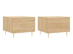 Mesas de centro 2 pcs 50x50x40cm deriv. madeira carvalho sonoma PT230589^ Mesa De Centro