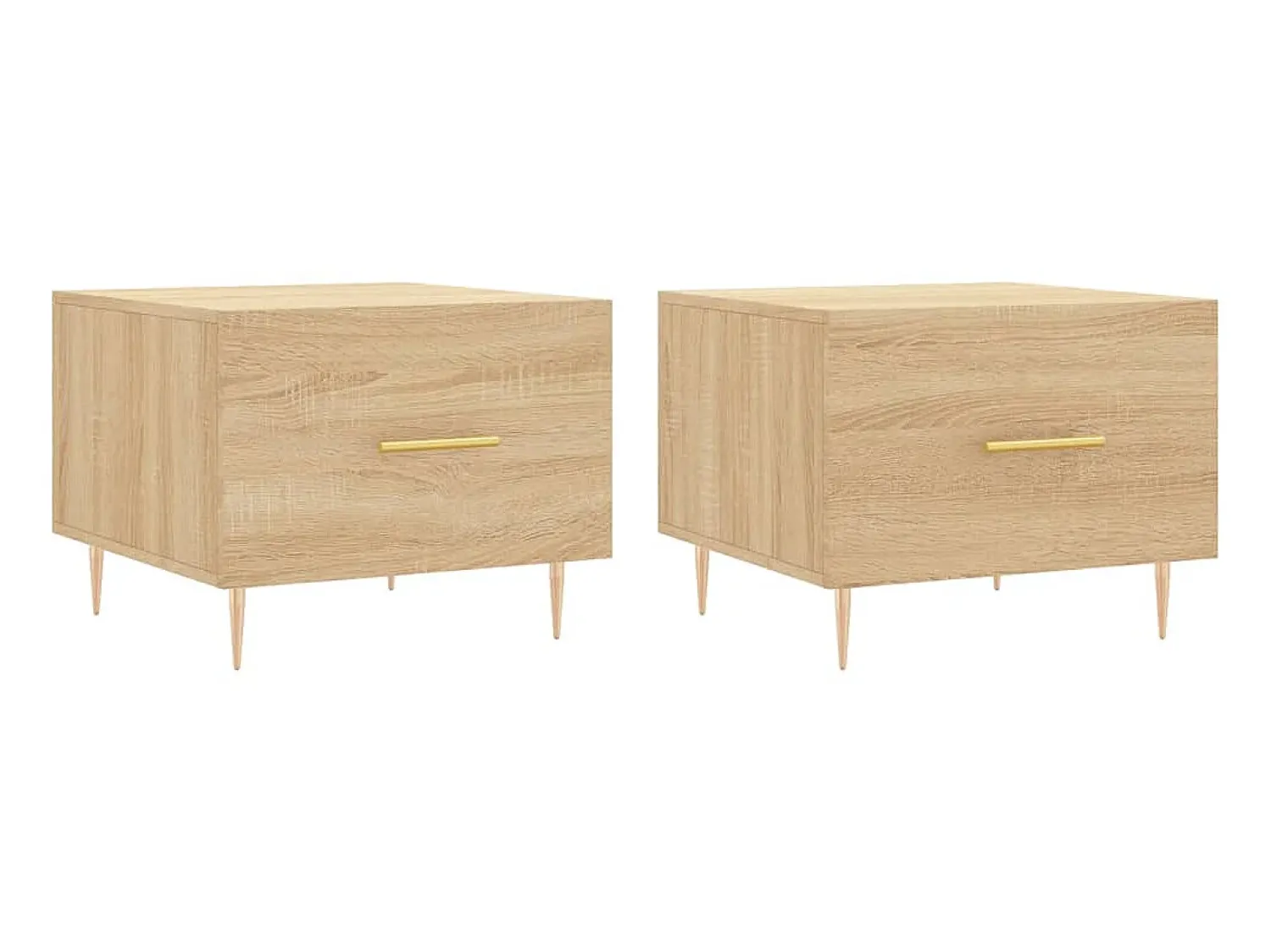Mesas de centro 2 pcs 50x50x40cm deriv. madeira carvalho sonoma PT230589^ Mesa De Centro
