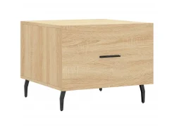 Mesa De Centro| Mesas de centro 2 pcs 50x50x40cm deriv. madeira carvalho sonoma PT362721 Castanho