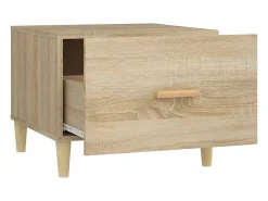 Mesa De Centro|vidaxl Mesas de centro 2 pcs 50x50x40cm deriv. madeira carvalho sonoma Natural claro