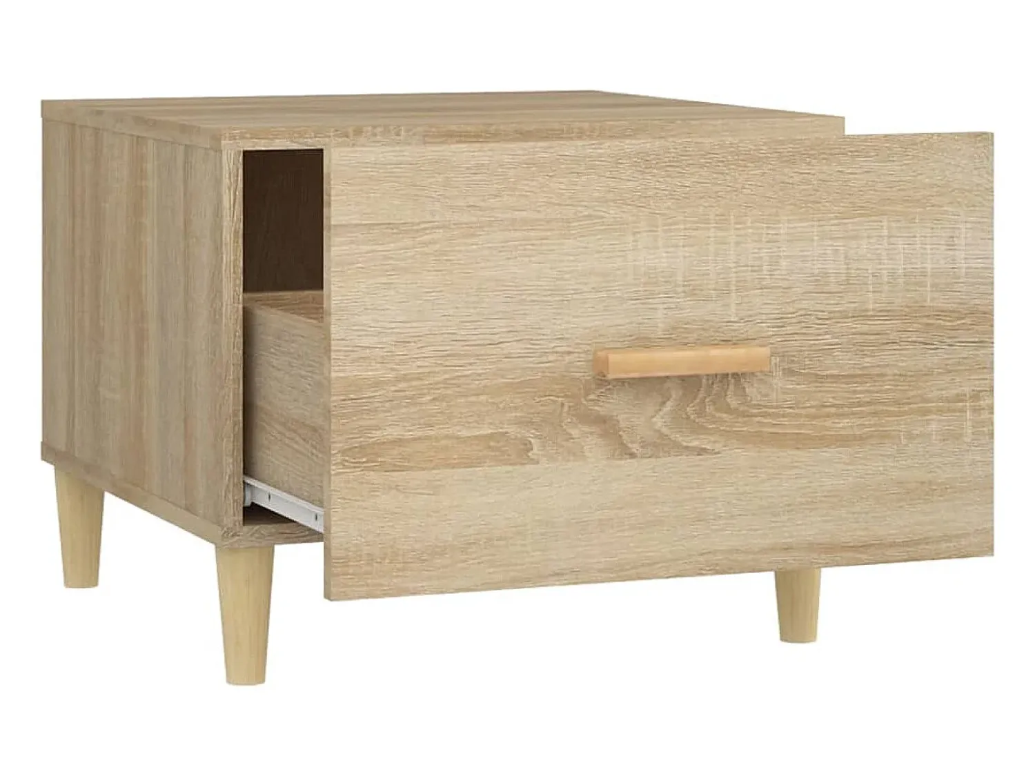 Mesa De Centro|vidaxl Mesas de centro 2 pcs 50x50x40cm deriv. madeira carvalho sonoma Natural claro