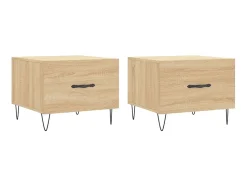 Mesas de centro 2 pcs 50x50x40cm deriv. madeira carvalho sonoma PT516609^ Mesa De Centro
