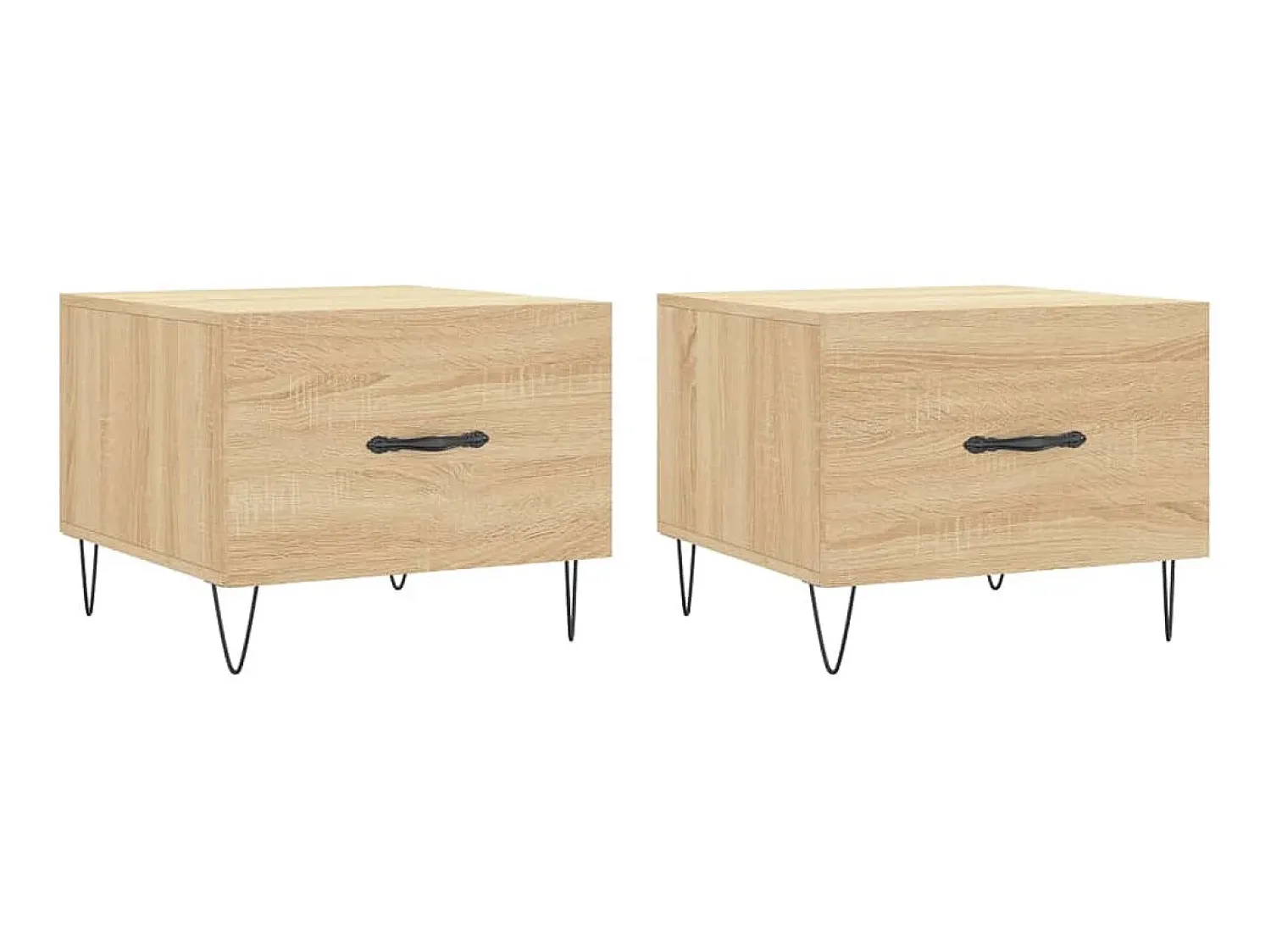 Mesas de centro 2 pcs 50x50x40cm deriv. madeira carvalho sonoma PT516609^ Mesa De Centro