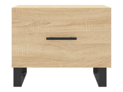 New vidaxl Mesas de centro 2 pcs 50x50x40cm deriv. madeira carvalho sonoma Natural claro
