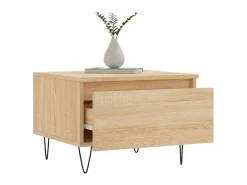 Mesa De Centro| Mesas de centro 2 pcs 50x46x35cm deriv. madeira carvalho sonoma PT505705 Castanho
