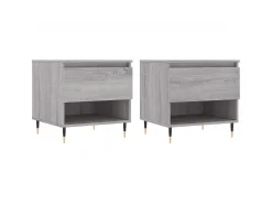 Mesas de centro 2 pcs 50x46x50cm deriv. madeira sonoma PT860347^ Mesa De Centro