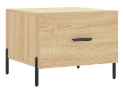 Mesa De Centro| Mesas de centro 2 pcs 50x50x40cm deriv. madeira carvalho sonoma PT159352 Castanho