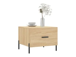 Mesa De Centro| Mesas de centro 2 pcs 50x50x40cm deriv. madeira carvalho sonoma PT159352 Castanho