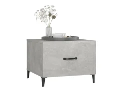 Mesas de centro + pernas de metal 2pcs 50x50x40 cm sonoma cinza PT778537^ Mesa De Apoio