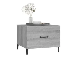 Mesas de centro + pernas de metal 2pcs 50x50x40 cm sonoma cinza PT632647^ Mesa De Apoio
