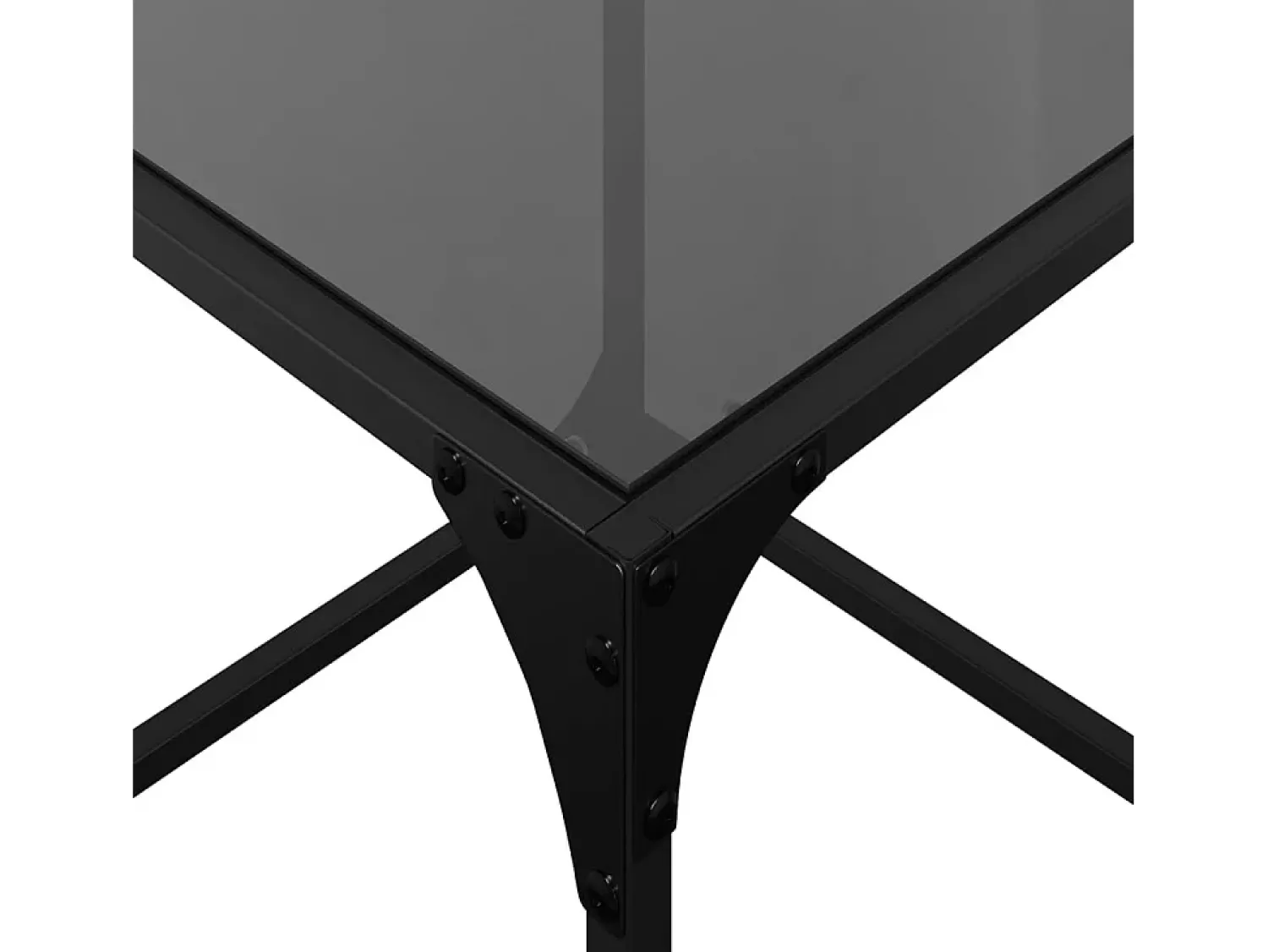 Mesa De Centro|vidaxl Mesas de centro c/ topo em vidro 2 pcs 40x40x40 cm aço Preto