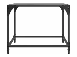 vidaxl Mesas de centro c/ topo em vidro 2 pcs 50x50x40 cm aço^ Mesa De Centro
