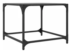 vidaxl Mesas de centro c/ topo em vidro 2 pcs 50x50x40 cm aço^ Mesa De Centro