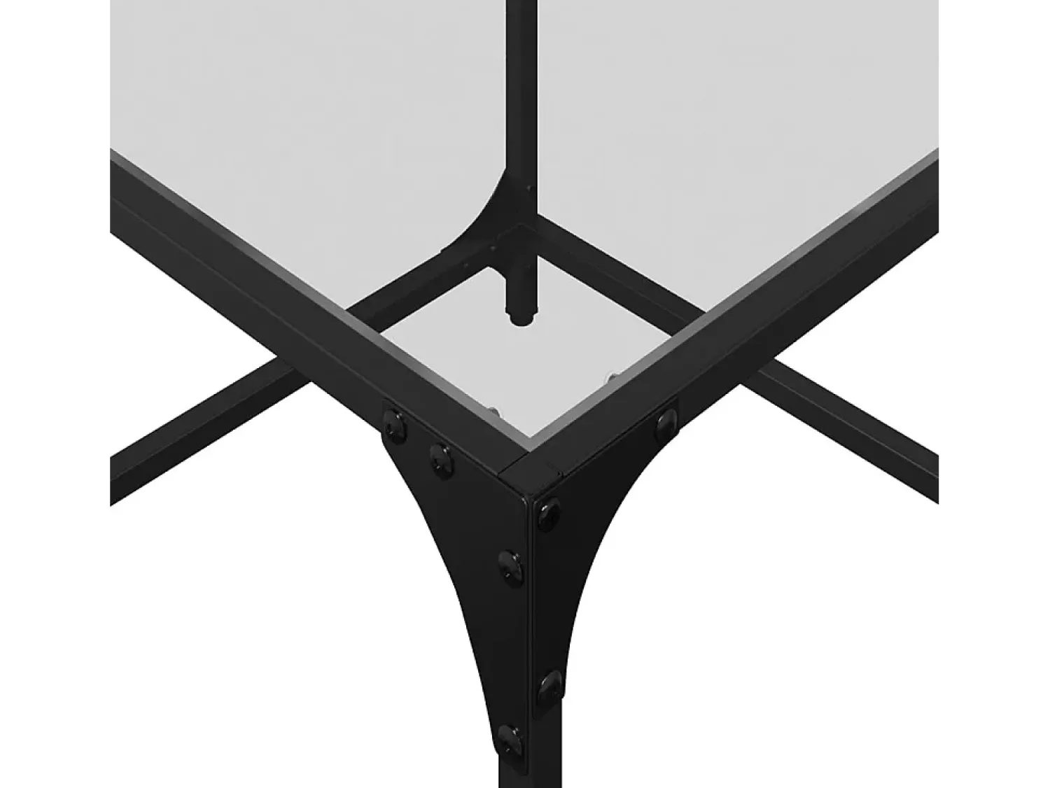Mesa De Centro|vidaxl Mesas de centro c/ topo vidro 2 pcs 50x50x40cm aço Transparente