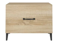 Mesa De Centro|vidaxl Mesas de centro com pernas de metal 2 pcs 50x50x40 cm sonoma Natural claro