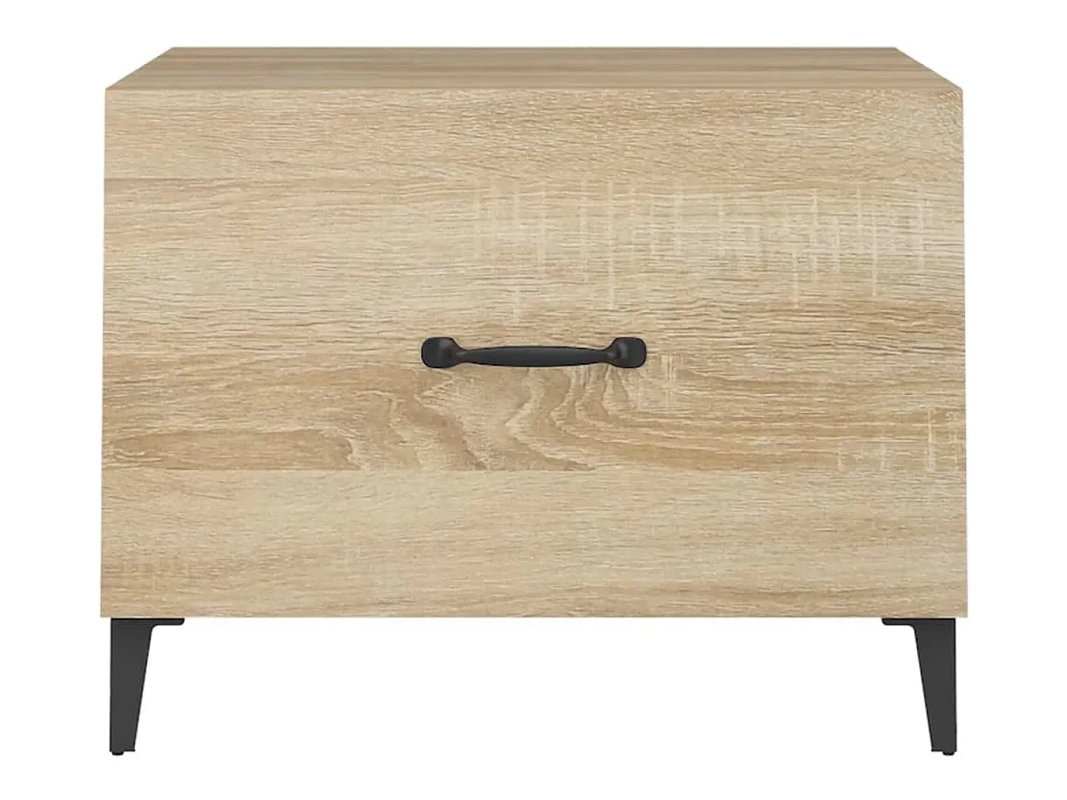 Mesa De Centro|vidaxl Mesas de centro com pernas de metal 2 pcs 50x50x40 cm sonoma Natural claro