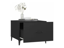 Mesa De Centro*vidaxl Mesas de centro com pernas de metal 2 pcs 50x50x40 cm Preto