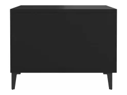 Mesa De Centro*vidaxl Mesas de centro com pernas de metal 2 pcs 50x50x40 cm Preto