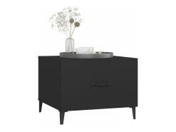 Mesa De Centro*vidaxl Mesas de centro com pernas de metal 2 pcs 50x50x40 cm Preto