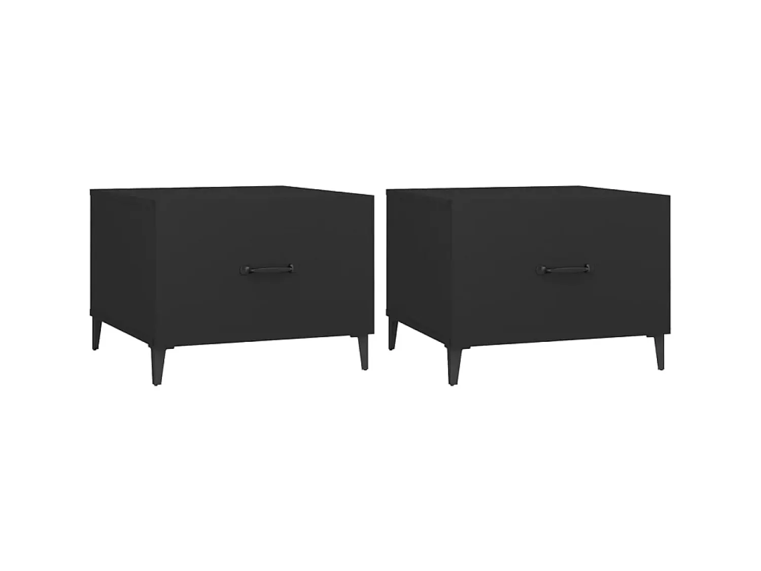 Mesas de centro com pernas de metal 2 pcs 50x50x40 cm PT746973^ Mesa De Apoio