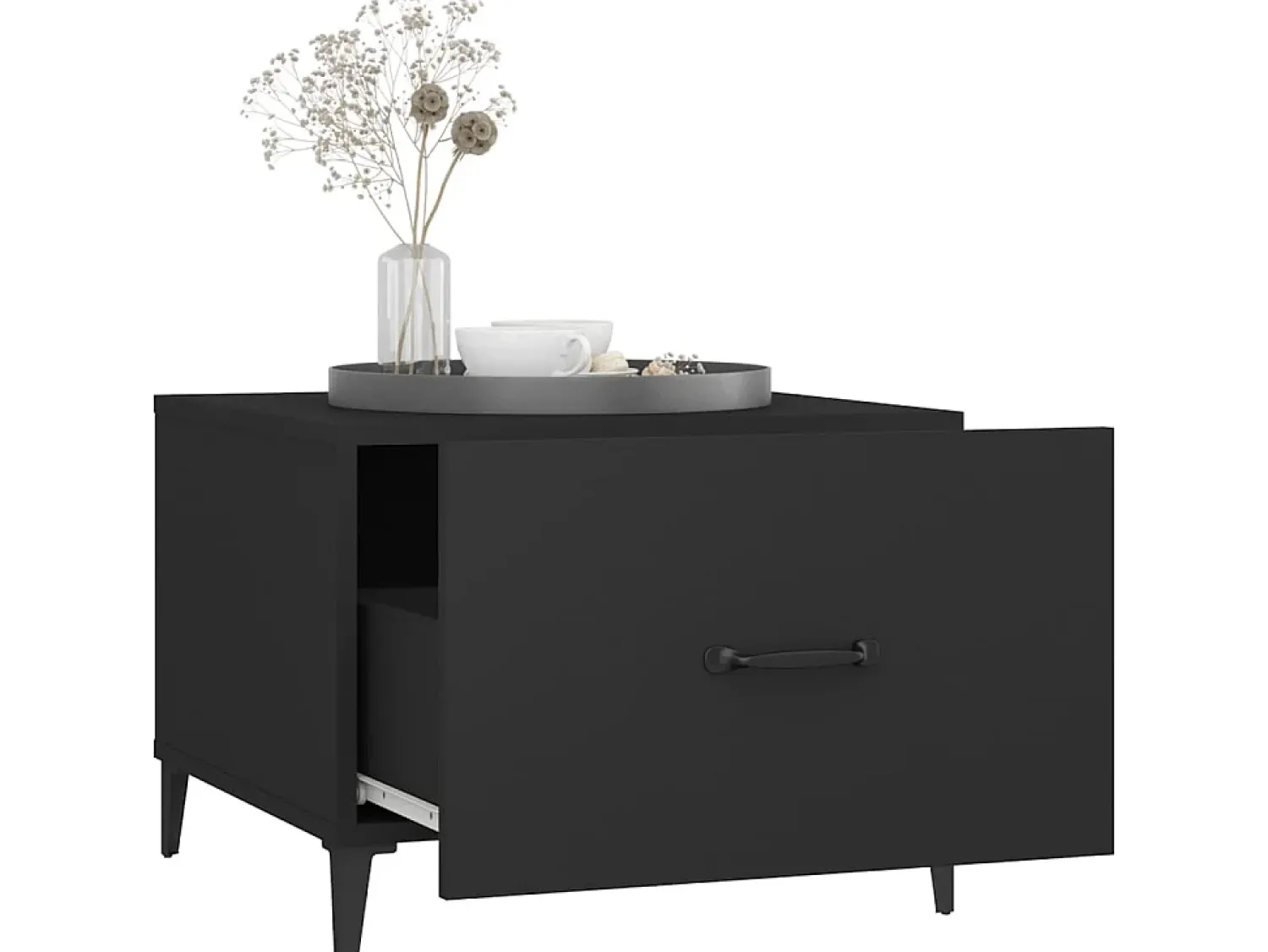 Mesas de centro com pernas de metal 2 pcs 50x50x40 cm PT746973^ Mesa De Apoio