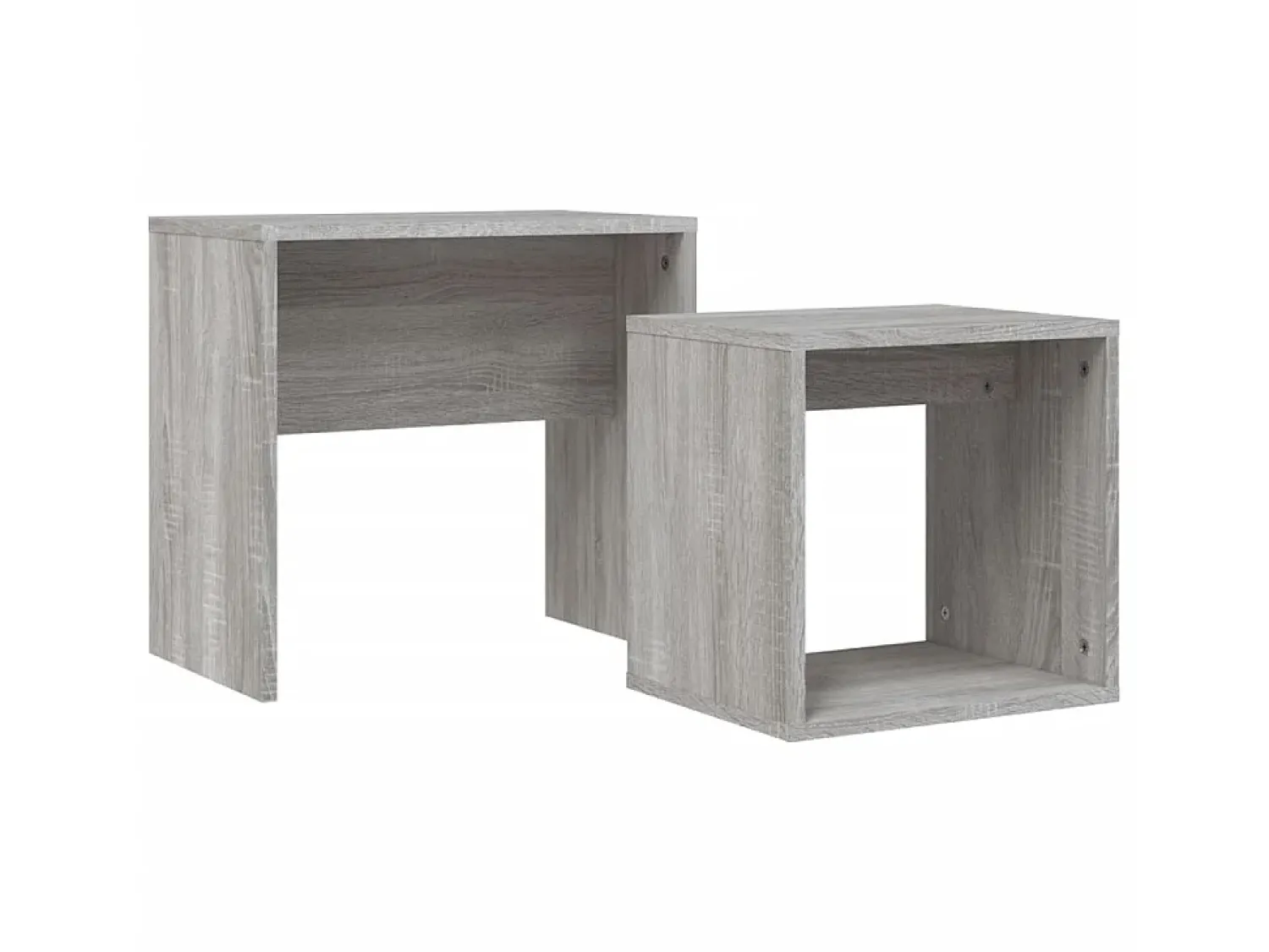 Mesa De Centro* Mesas de centro de encastrar 2 pcs deriv. madeira cinza sonoma PT903798 Cinzento