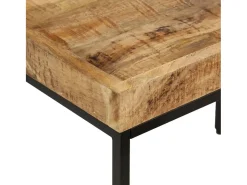 Mesa De Centro|vidaxl Mesas de centro de encastrar 3pcs mangueira maciça áspera/ferro Natural claro