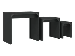 Mesa De Centro* Mesas de centro de encastrar 3 pcs derivados de madeira PT866061 Preto