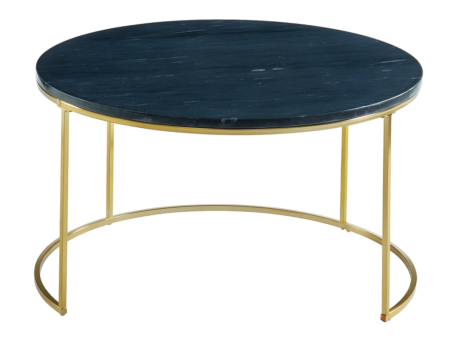 Mesa De Centro*Vente-unique Mesas de centro empilháveis - Mármore e metal - Preto e dourado - ANGELA de Pascal Morabito Preto / Dourado