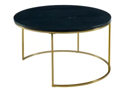 Mesa De Centro*Vente-unique Mesas de centro empilháveis - Mármore e metal - Preto e dourado - ANGELA de Pascal Morabito Preto / Dourado