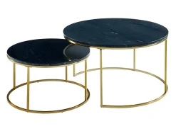 Mesa De Centro*Vente-unique Mesas de centro empilháveis - Mármore e metal - Preto e dourado - ANGELA de Pascal Morabito Preto / Dourado