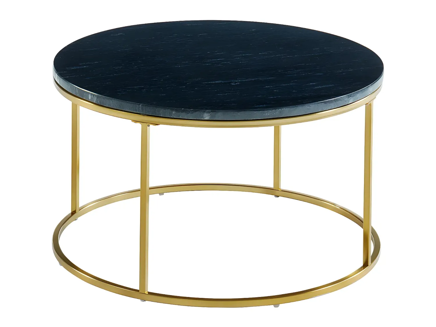 Mesa De Centro*Vente-unique Mesas de centro empilháveis - Mármore e metal - Preto e dourado - ANGELA de Pascal Morabito Preto / Dourado