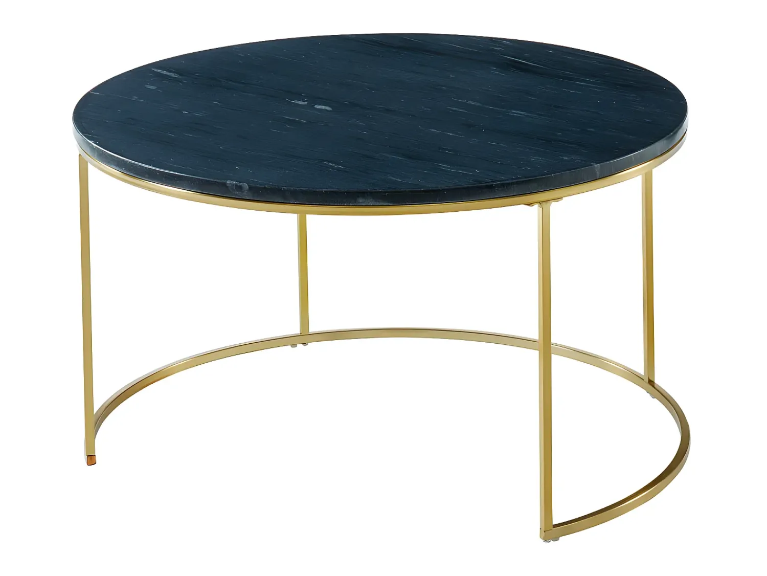Mesa De Centro*Vente-unique Mesas de centro empilháveis - Mármore e metal - Preto e dourado - ANGELA de Pascal Morabito Preto / Dourado