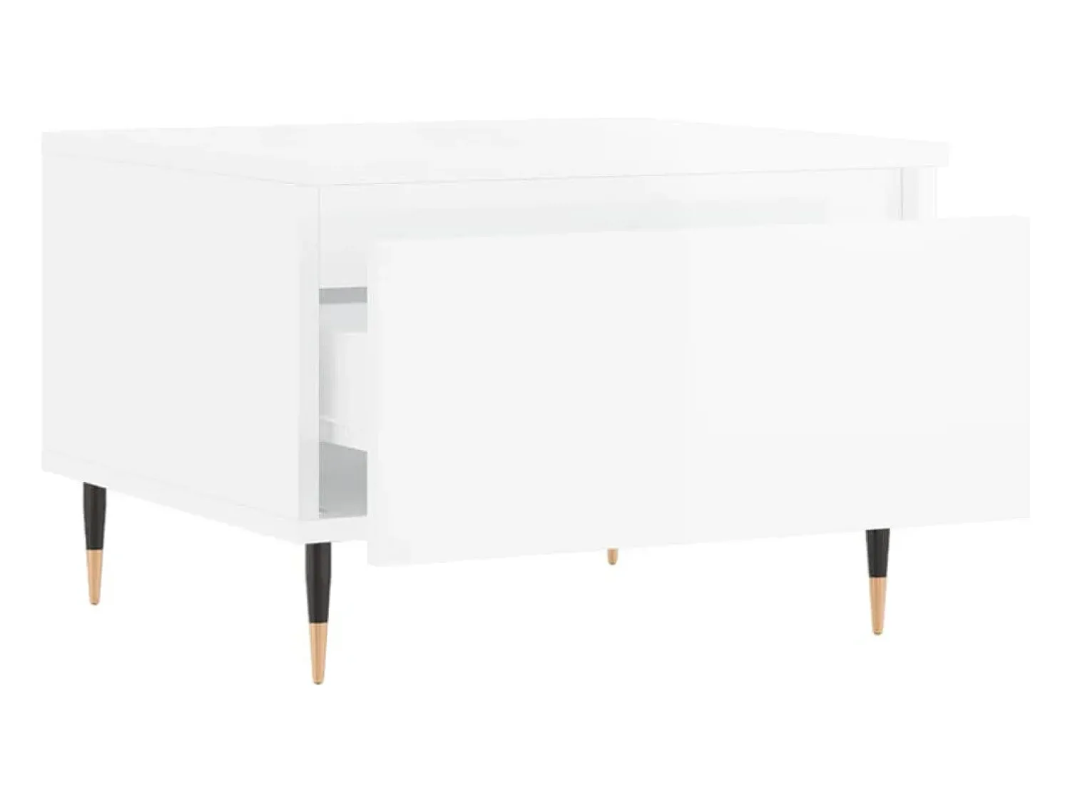 vidaxl Mesas de centro 2pcs 50x46x35cm deriv. madeira brilhante^ Mesa De Centro