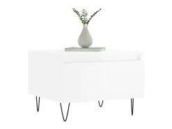 Mesa De Centro| Mesas de centro 2pcs 50x46x35cm deriv. madeira brilhante PT353537 Branco