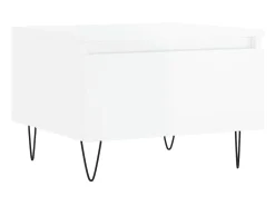 Mesa De Centro| Mesas de centro 2pcs 50x46x35cm deriv. madeira brilhante PT353537 Branco