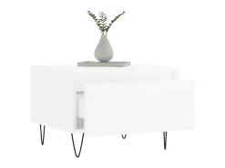 Mesa De Centro| Mesas de centro 2pcs 50x46x35cm deriv. madeira brilhante PT353537 Branco