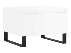 Mesa De Apoio* Mesas de centro 2pcs 50x46x35cm deriv. madeira brilhante PT684681 Branco