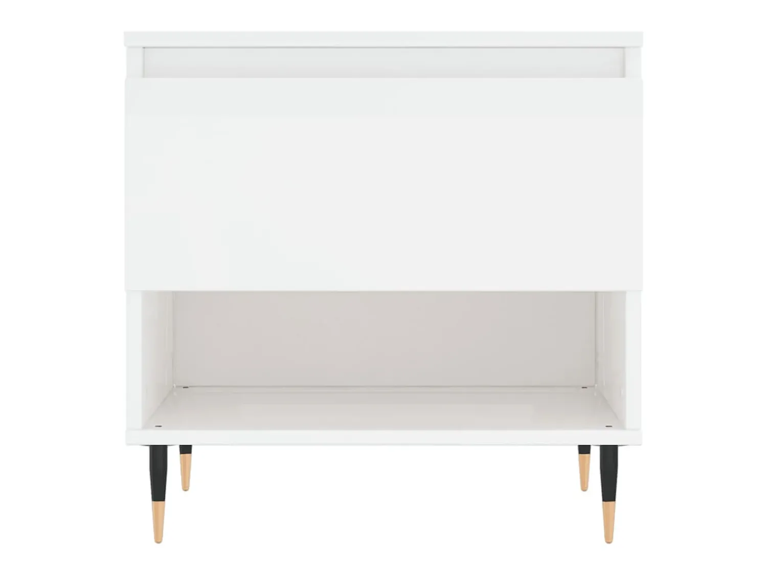 Mesa De Centro|vidaxl Mesas de centro 2pcs 50x46x50cm deriv. madeira brilhante Branco