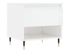 Mesa De Centro|vidaxl Mesas de centro 2pcs 50x46x50cm deriv. madeira brilhante Branco