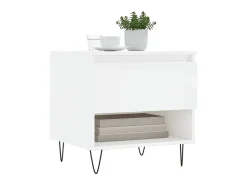 Mesas de centro 2pcs 50x46x50cm deriv. madeira brilhante PT908430^ Mesa De Apoio