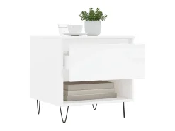 Mesas de centro 2pcs 50x46x50cm deriv. madeira brilhante PT908430^ Mesa De Apoio