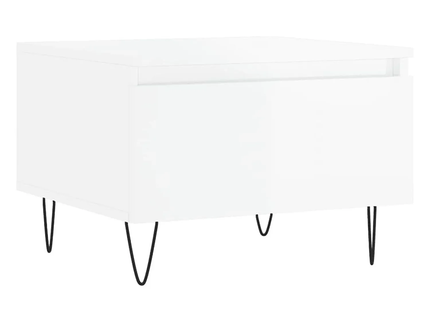 Mesa De Centro*vidaxl Mesas de centro 2pcs 50x46x35cm deriv. madeira brilhante Branco