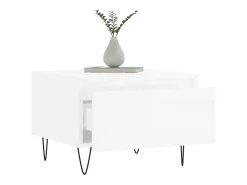 Mesa De Centro*vidaxl Mesas de centro 2pcs 50x46x35cm deriv. madeira brilhante Branco