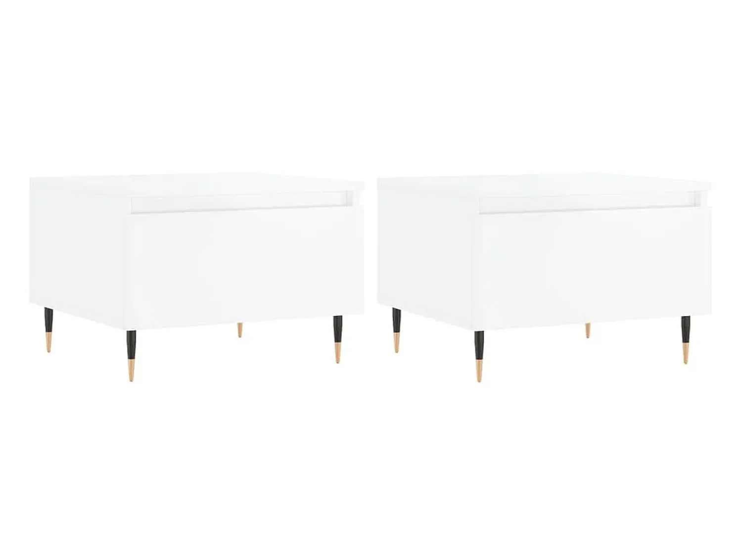 Discount Mesas de centro 2pcs 50x46x35cm deriv. madeira brilhante PT488275 Branco