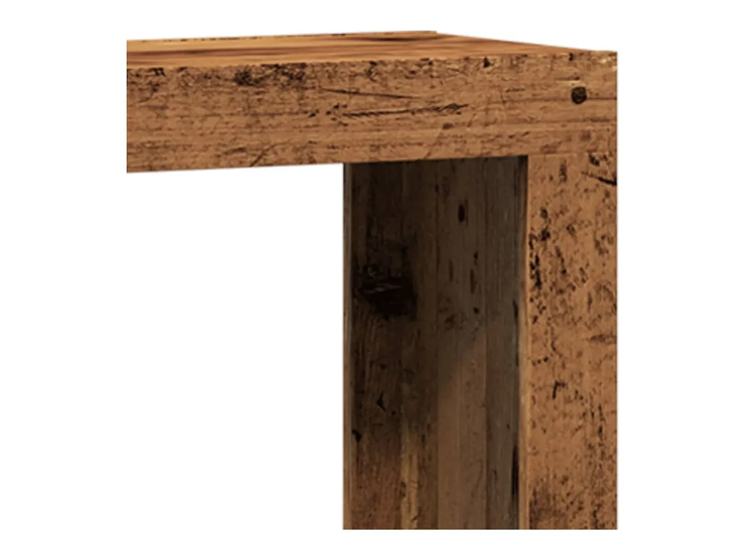 Mesa De Centro* Mesas de encaixar 3 pcs deriv. madeira madeira velha Castanho